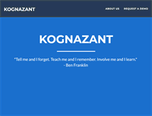 Tablet Screenshot of kognazant.com